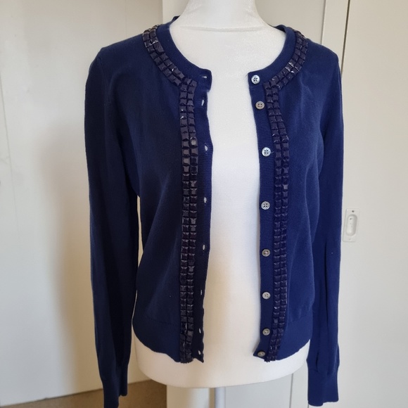 Banana Republic Cardigan Sweater | Blue | Size S| Cotton 100% | - Picture 4 of 6